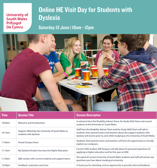 Online HE Visit Day for Students with Dyslexia