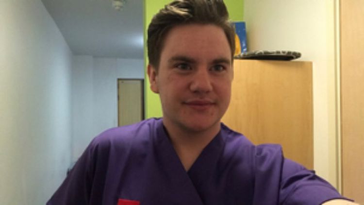 Michael Necrews-Morgan from Swansea is studying child nursing