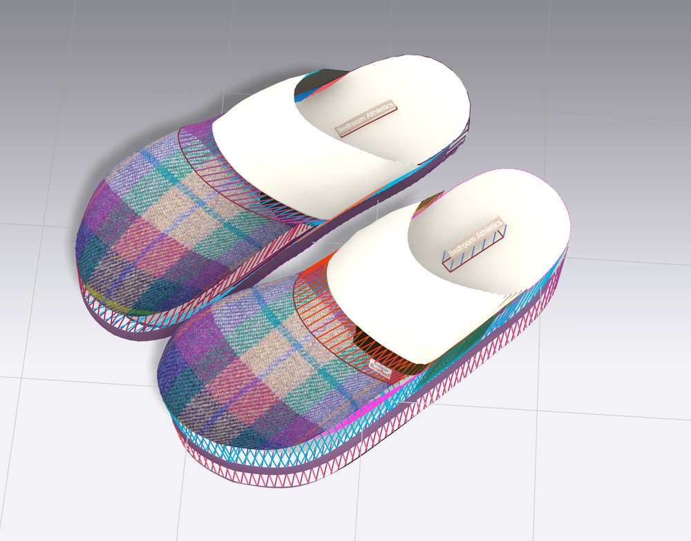 Fashion students use digital techniques to design slippers of the ...