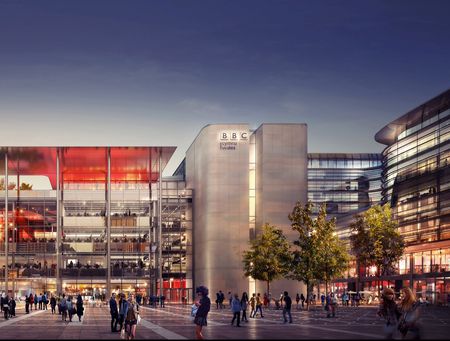 An artist's impression of the new BBC Wales HQ in Central Square, Cardiff.