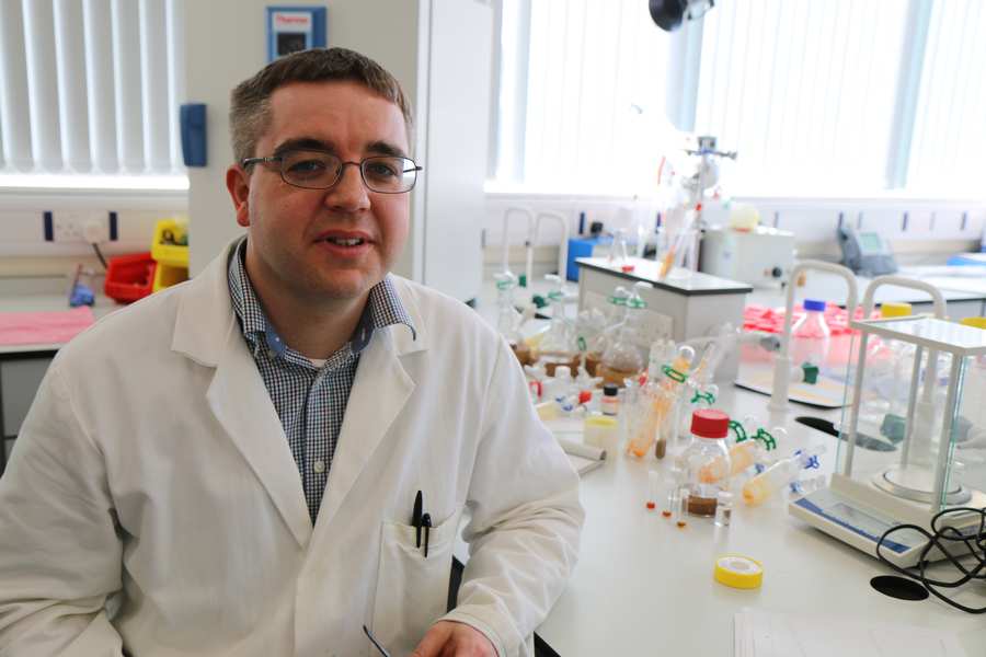 Dr Gareth Owen is leading research into new ways of mimicking plants to make hydrogen from water