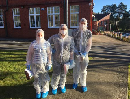 Second year Computer Forensic students in Crime Scene House