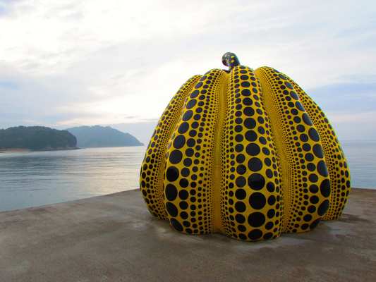 Sculpture on the sand, Naoshima Island