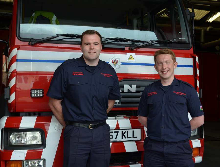 John and Gareth are now working as firefighters | University of South Wales