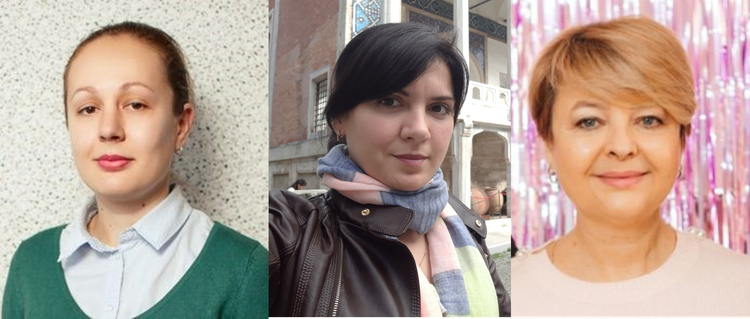 Харківські академіки Дарія Окунь, Тетяна Гриньова, Ірина Соїна