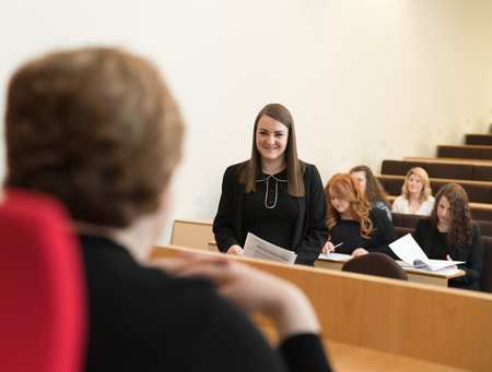 Law students in Moot Court