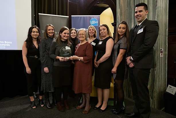 USW students with Lady Hale at the LawWorks Annual Pro Bono Awards, which were held in London.