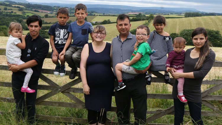 Sam Chohan with her family. Sam has graduates from Health and social care management, has eight children, and is expecting her ninth. Neil Gibson