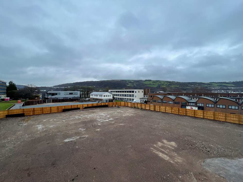 The proposed site of a new building at the Treforest Campus
