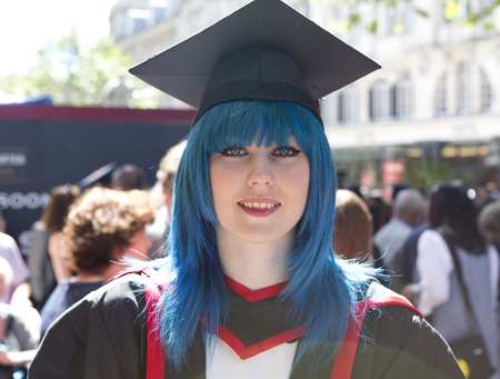 Student at Cardiff Graduation